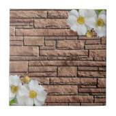 Carreau Carrelage céramique brique Floral (Devant)