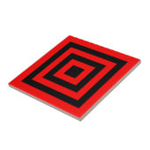 CARREAU CARRELAGE CÉRAMIQUE - CARRÉ NOIR ROUGE (Côté)