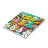 Carreau Carrelage céramique Crème de glace Acrylique Carre (Côté)