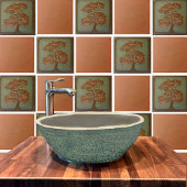 Carreau Carrelage céramique de chêne d'artisan