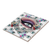 Carreau Carrelage céramique maquillage ombre oeil (Côté)