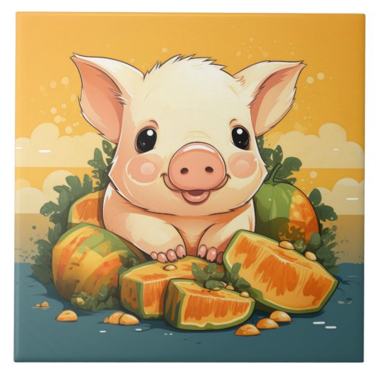 Carreau Carrelage céramique porcelaine mignonne (Devant)