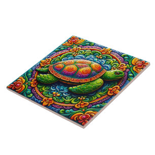 Carreau Carrelage coloré de tortue de mer apporte des vibe
