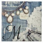 Carreau Carrelage d'affichage en dentelle victorienne Jean (Devant)