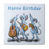 Carreau Carrelage d'anniversaire amusant avec Musique de l (Devant)