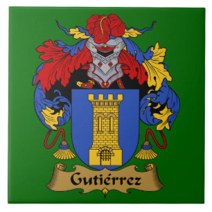 Carreau Carrelage d'armoiries de la famille Gutierrez