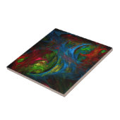 Carreau Carrelage d'art Abstrait en bleu Genesis (Côté)