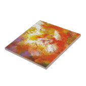 Carreau Carrelage d'art Abstrait rouge créatif (Côté)