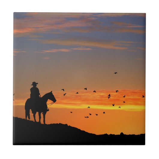 Carreau Carrelage d'art Lone Cowboy (Devant)
