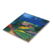 Carreau Carrelage de cabane de l'île peinte (Côté)