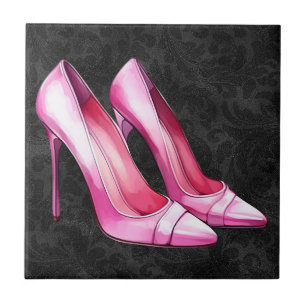 Carreau Carrelage de chaussures en talons roses