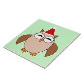 Carreau Carrelage de chouette de Noël (Côté)