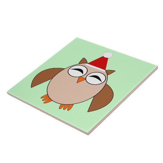 Carreau Carrelage de chouette de Noël (Côté)
