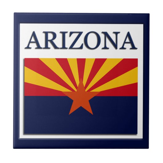 Carreau Carrelage de conception du drapeau de l'Arizona (Devant)