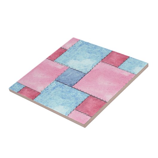 Carreau Carrelage de conception en Patchwork, Rose, Blues (Côté)