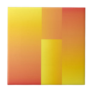 Carreau Carrelage de cuisine jaune, orange et rouge Abstra