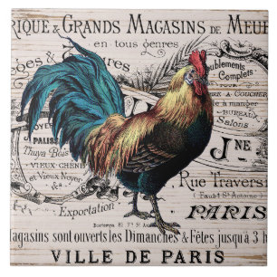 Carreau Carrelage de décoration de maison à coq vintage Pa