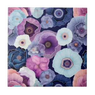 Carreau Carrelage de fleurs géode