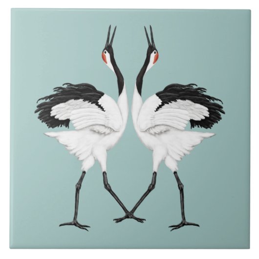 Carreau Carrelage de grues dansantes (Devant)