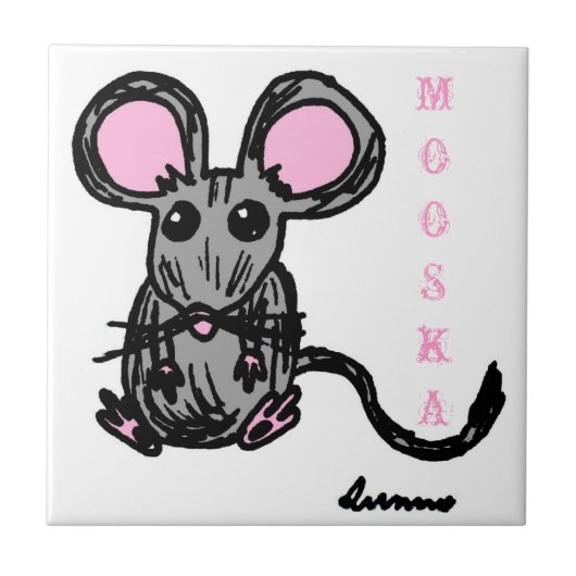 Carreau Carrelage de la souris Cute Mooska (Devant)