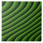 Carreau Carrelage de lignes ondulées vert hypnotique (Devant)