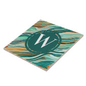 Carreau Carrelage de marbre vert clair Mer Pierre Turquois (Côté)