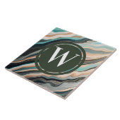 Carreau Carrelage de marbre vert clair Mer Pierre Turquois (Côté)