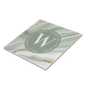 Carreau Carrelage de marbre vert clair Mer Pierre Turquois (Côté)