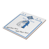 Carreau Carrelage de mariage, look hollandais, Personnalis (Côté)