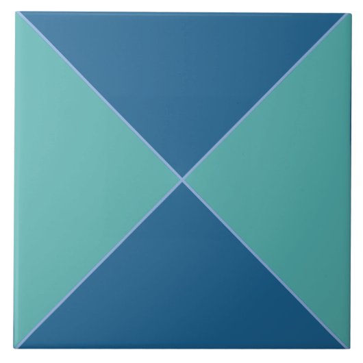 Carreau Carrelage de motif en diamant bleu et vert marocai (Devant)