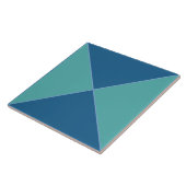 Carreau Carrelage de motif en diamant bleu et vert marocai (Côté)