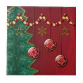 Carreau Carrelage de Noël de fête factice (Devant)