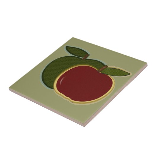 Carreau Carrelage de pomme de pays (vert) (Côté)