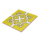 Carreau Carrelage de style espagnol jaune décoratif (Côté)