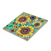 Carreau Carrelage de tournesols funky (Côté)