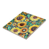 Carreau Carrelage de tournesols funky (Côté)