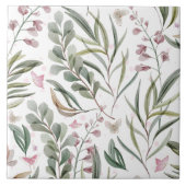 Carreau Carrelage décoratif botanique et papillon (Devant)