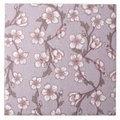 Carreau Carrelage décoratif de vigne florale pourpre - Élé (Devant)