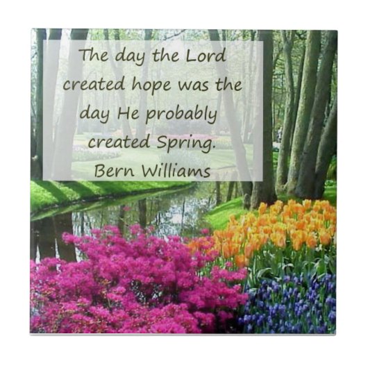 Carreau Carrelage décoratif du printemps et de l'espoir (Devant)