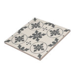 Carreau Carrelage décoratif Motif géométrique<br><div class="desc">Un élégant motif de cercle géométrique moderne pour un arrière-plan cuisine,  carrelage d'art,  entourage cheminée,  salle de bain et douche. Vous pouvez aussi aimer ce style dans une tuile encadrée ou une boîte de conservation. Gris et blanc fusain.</div>