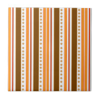 Carrelage décoratif Retro Orange Motif Brown Impri