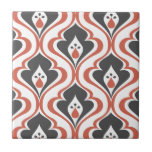 Carreau Carrelage décoratif Retro Reds Orange Black Motif<br><div class="desc">Un carrelage décoratif moderne en céramique rouge orange,  noir et blanc,  vintage retro formes abstraites motif pour votre maison do-it-yourself projets comme le carrelage d'accents,  arrière-cuisine,  mur de douche de salle de bain et des entrées,  entourage de cheminée,  et carrelage encadré.</div>
