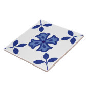 Carreau Carrelage d'élégance bleu fleur (Côté)