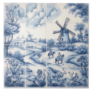 Carreau Carrelage Delft Bleu Et Carrelage Blanc
