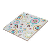 Carreau Carrelage d'impression florale rétro (Côté)