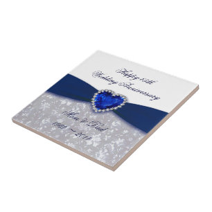 Carreau Carrelage du 45e anniversaire du Mariage Damask