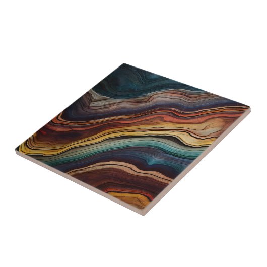 Carreau Carrelage en bois coloré (Côté)