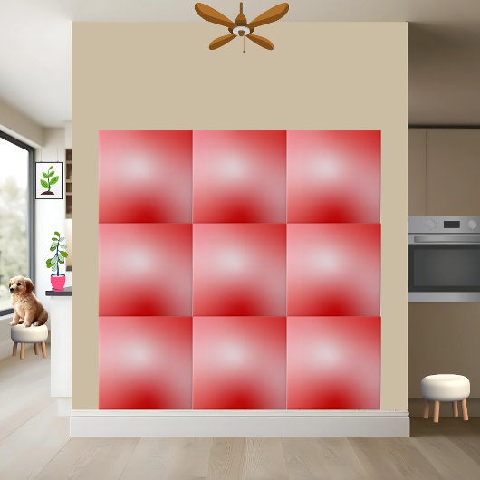 Carreau Carrelage en céramique à dégradé rouge subtil