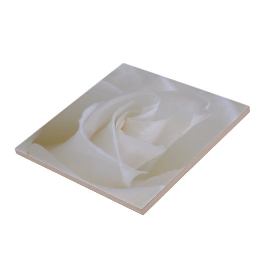 Carreau Carrelage en céramique à la rose blanche (Côté)