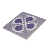 Carreau Carrelage en céramique Abstrait pourpre et gris (Côté)